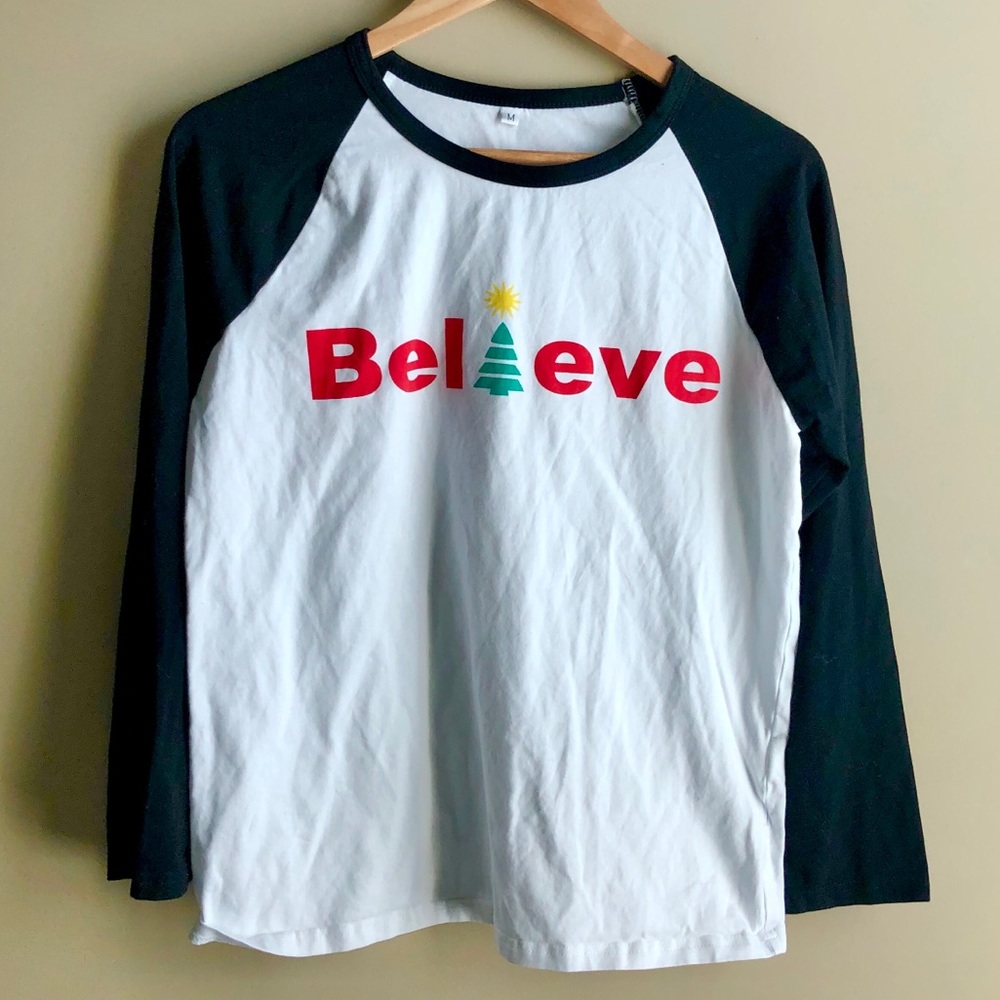 Believe Tshirt Christmas Holidays